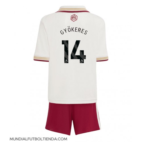 Camiseta Arsenal Viktor Gyokeres #14 Tercera Equipación Replica 2025-26 para niños mangas cortas (+ Pantalones cortos)